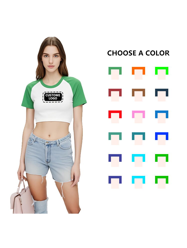ベビーTシャツ Y2K クロップトップ Tシャツ セクシー 女性用 100%コットン 通気性
