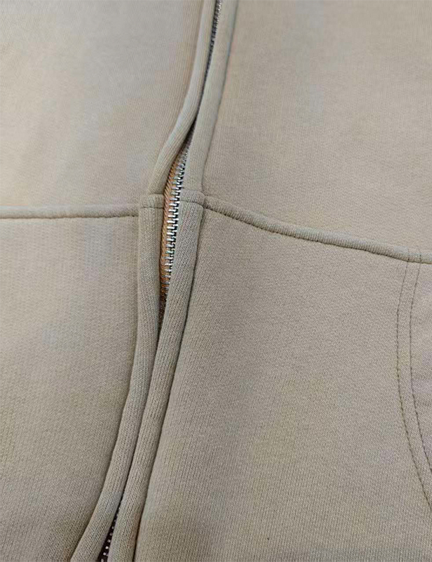 カスタムロゴフリース刺繍無地綿ダブルジップアップパーカー男性用秋特大ジッパーパーカー