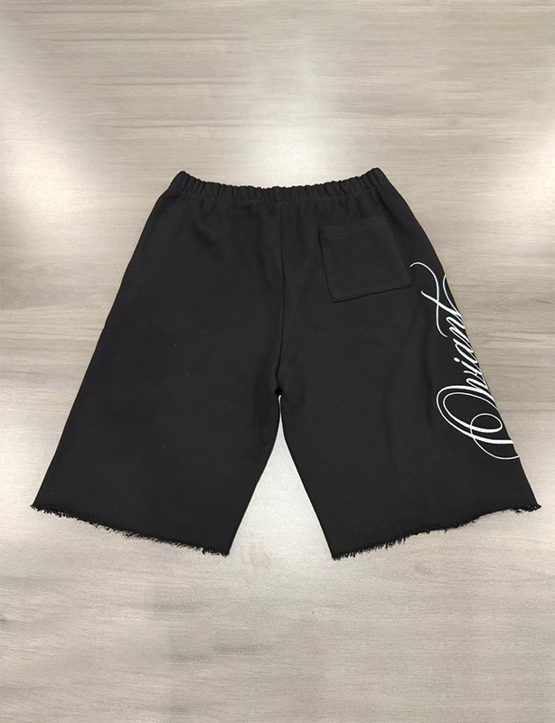 メンズフレンチテリー刺繍ショートパンツ &ndash; 夏の日常着に最適なカジュアルソフトショートパンツ